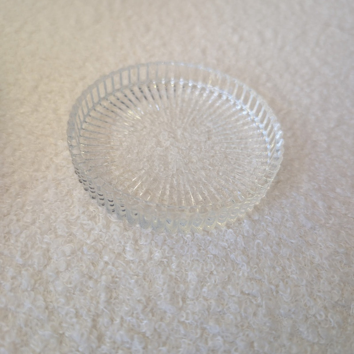 Sous-bougie en verre strié — Coupelle de protection déco