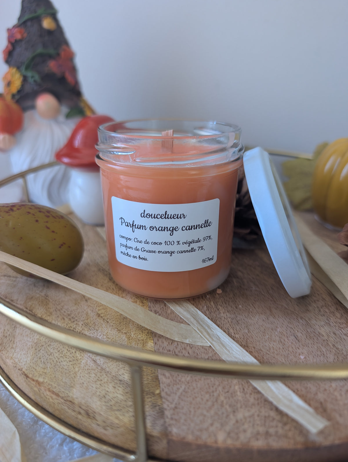 Bougie Artisanale Orange Cannelle - 167 ml