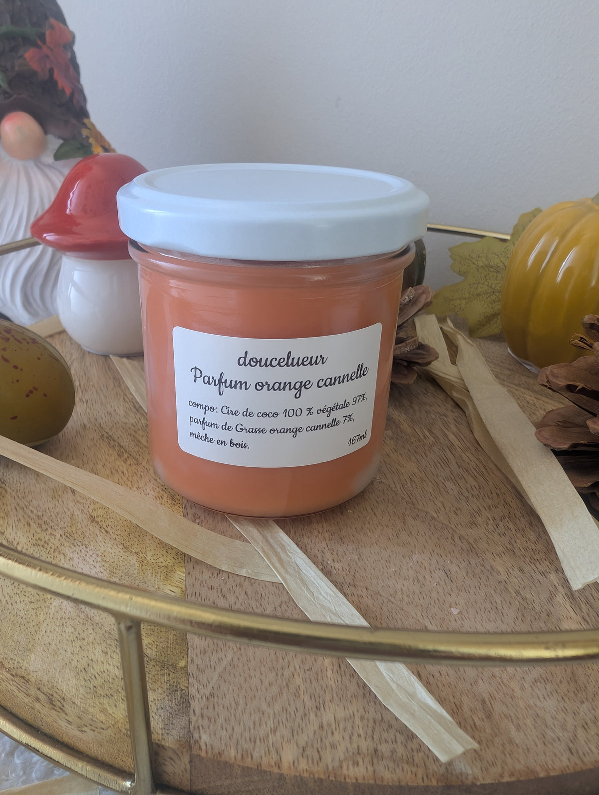 Bougie Artisanale Orange Cannelle - 167 ml
